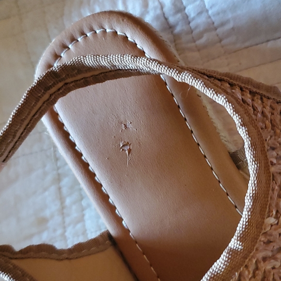 Brown, tan, twine wedge shoes in women's size US 9.5 - Picture 9 of 9